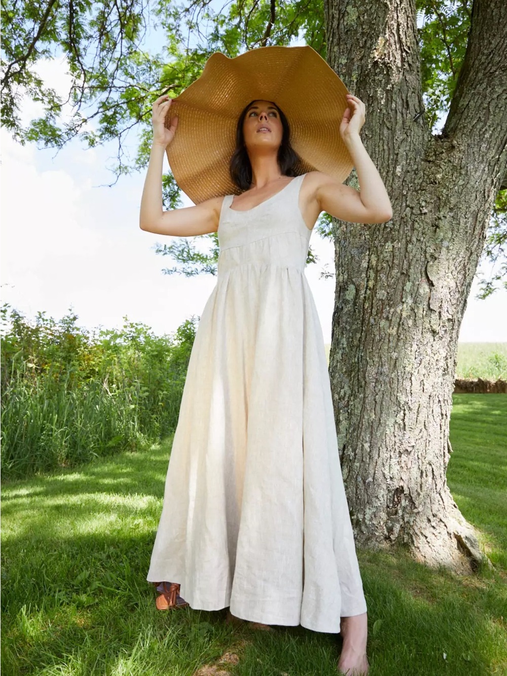 Sister Bloom Linen Maxi Size Medium Dress